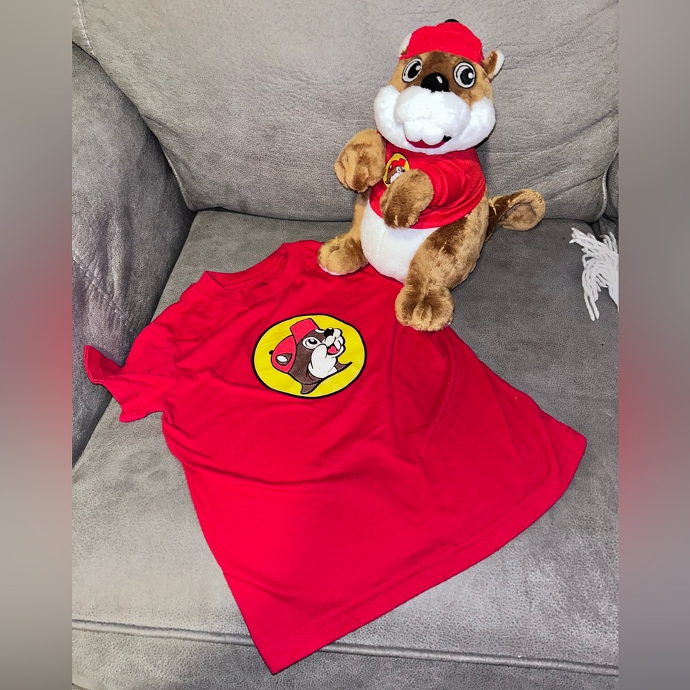 50%offw❤️JAAG Buc-ees Beaver Mascot 10” Plush W tshirt XS youth Buc-ee’s